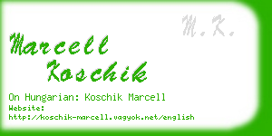 marcell koschik business card